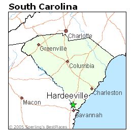 where is hardeeville sc located.